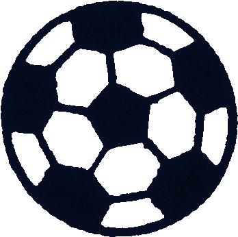 Outline - Navy - Soccer Ball With Crown (450x441)
