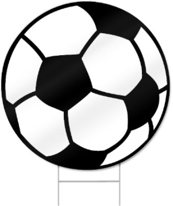 High Soccer Ball Shaped Sign - Soccer Ball Sewing Pattern (450x450)