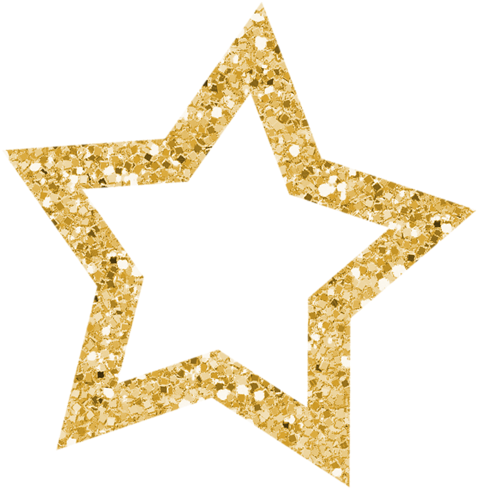 Aapss Itsmyparty Arrow - Gold Sparkly Star Clipart (500x494)