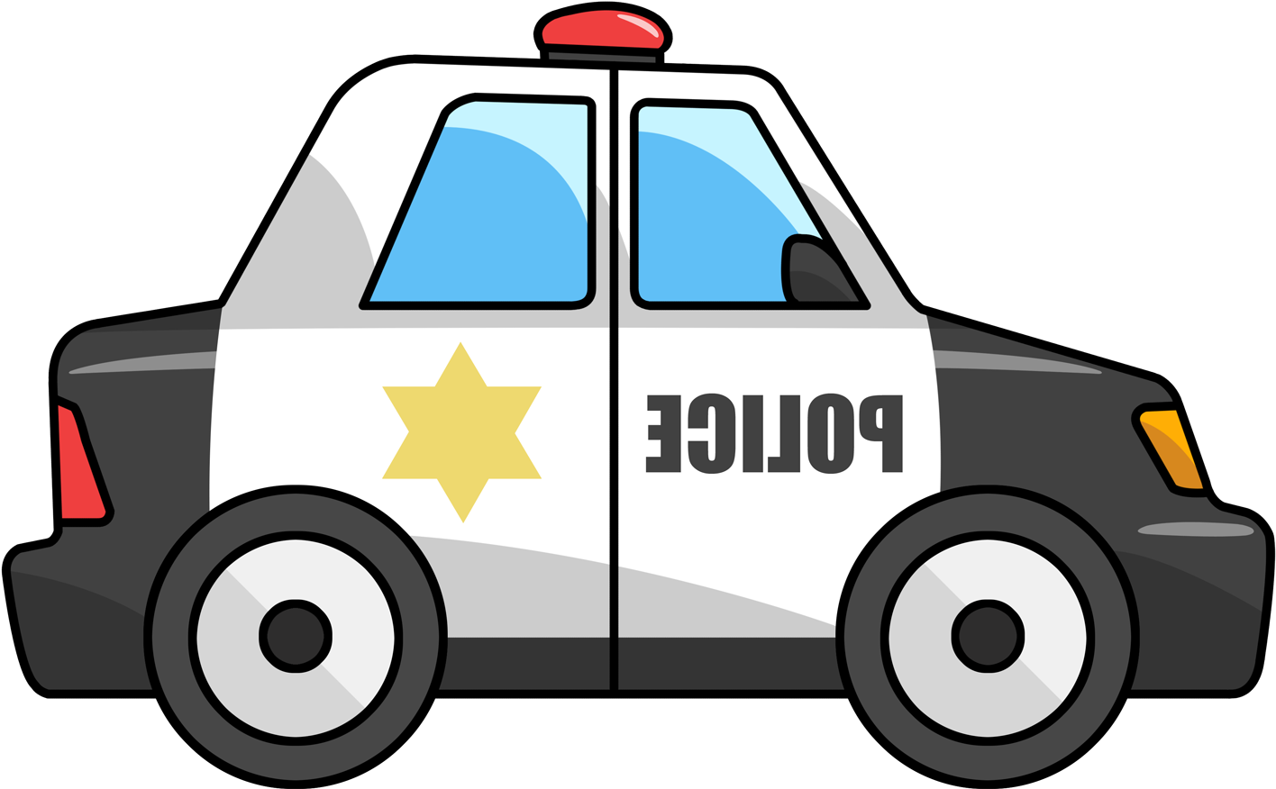 Free Cartoon Police Car Clip Art - Cop Car Clip Art (1600x1200)