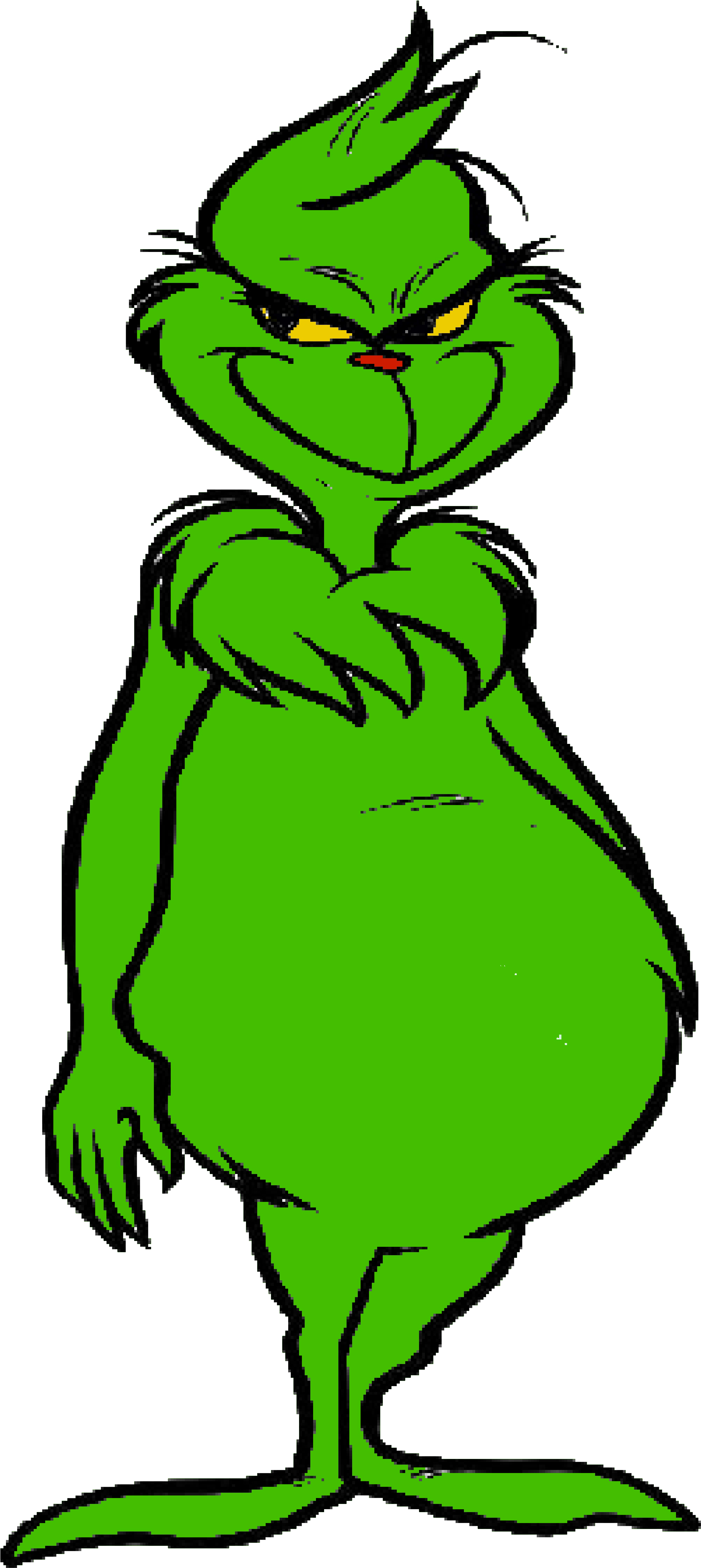 Use Grinch Template - Grinch Png (3224x6324)
