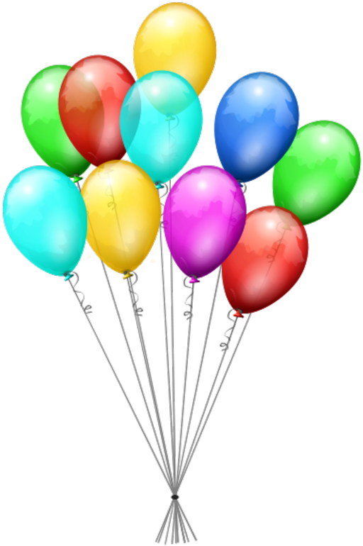 Free Birthday Balloons Clip Art Pictures - Balloon Clipart Png 12 (544x800)