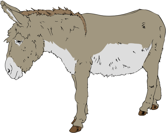 Donkey Clipart Transparent - Donkey Clipart Transparent (600x482)