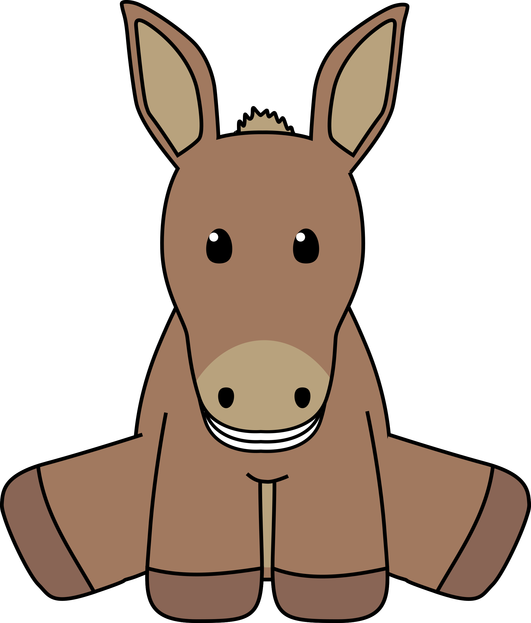 Free Photos > Public Domain Images > Smiling Donkey - Printable Cartoon Farm Sheep Clipart (2046x2400)