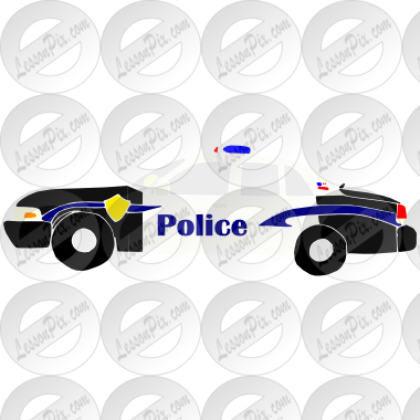 Police Car Stencil - Police (380x380)