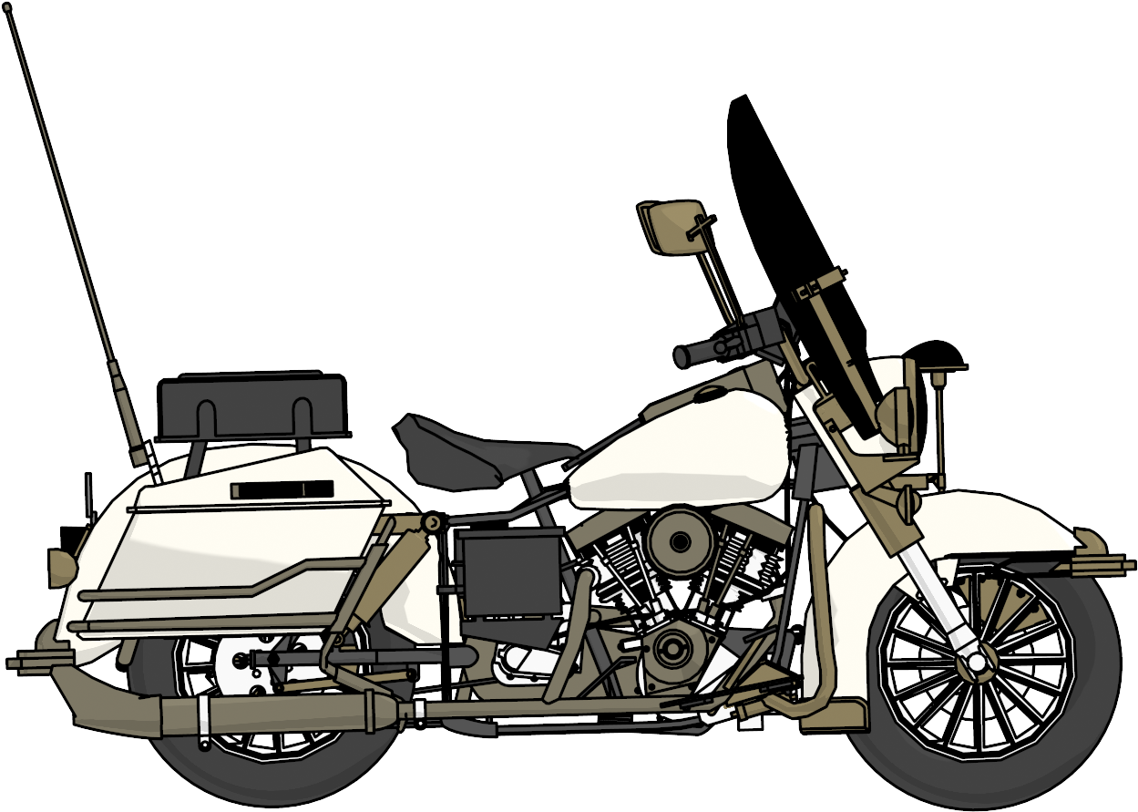 Harley Davidson Police Motorcycle Side Png Clipart - Police Motorcycle Clipart (1280x931)