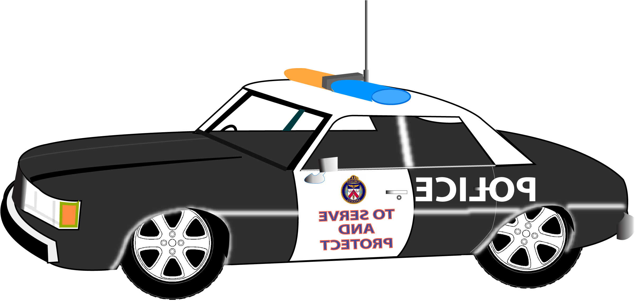 Police Car Clipart - Police Car Clip Art (2723x1215)