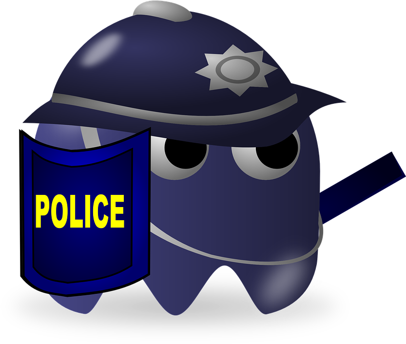 Funny Police Cliparts - Pacman Police (847x720)
