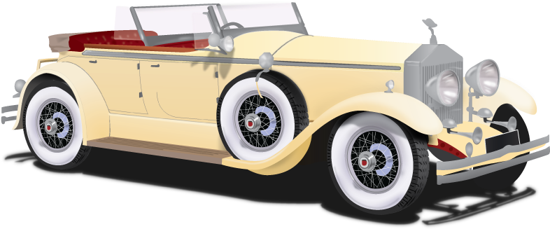 Gatsby Car Drawing - Antique Car (792x364)