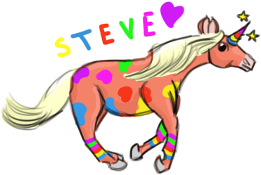 Steve The Rainbow Unicorn By Merleee - Mane (512x512)