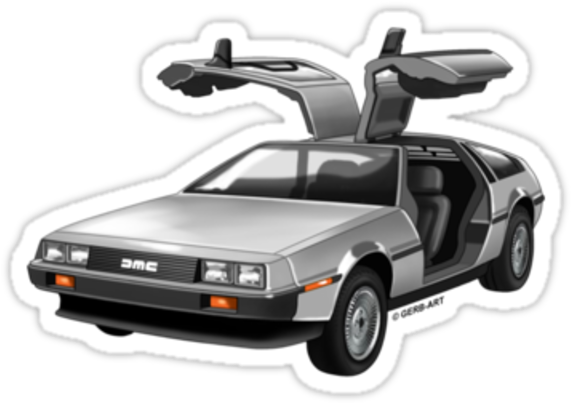 Back To The Future Delorean Clipart - Back To The Future Delorean Clipart (600x576)
