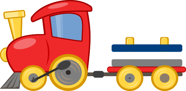 Train Background Clipart - Train Cartoon Colorful Clip Art (600x294)