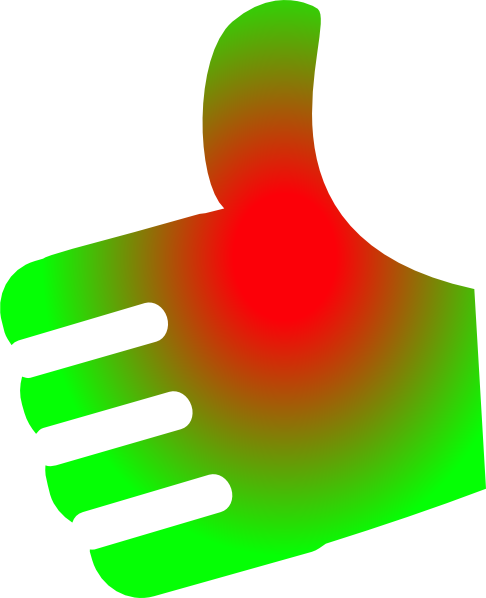 Thumb Up Red-green No Background Clip Art At Clker - Clip Art (486x598)