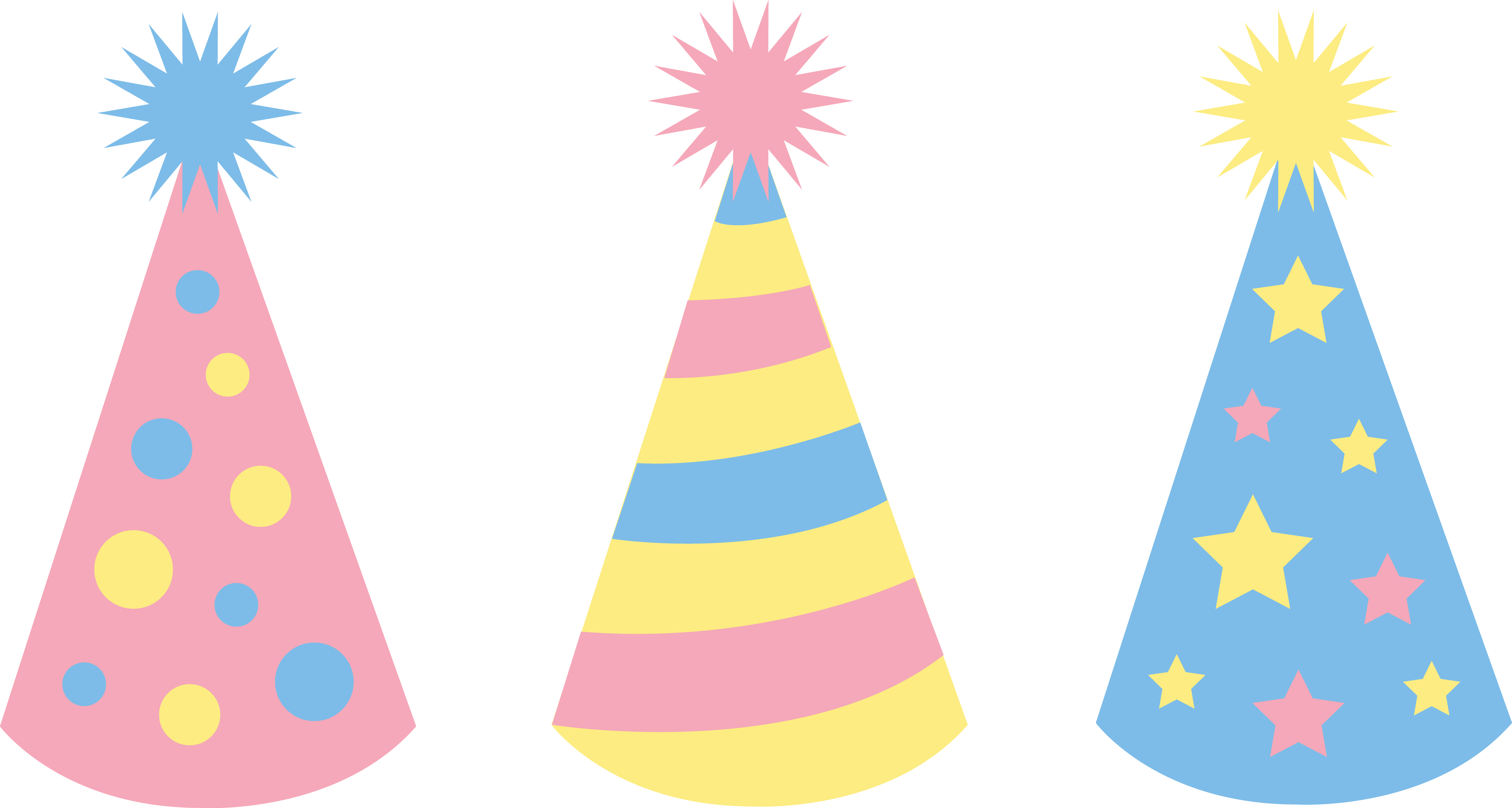 Pink Birthday Hat Clip Art Clipart Panda Free Clipart - Birthday Hat Vector Png (6500x3476)
