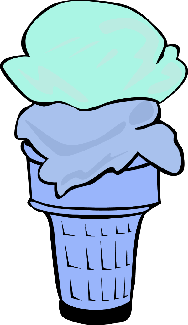 Ice Cream Cone For Fast Food Menu - Ice Cream Cone Clip Art (600x1034)