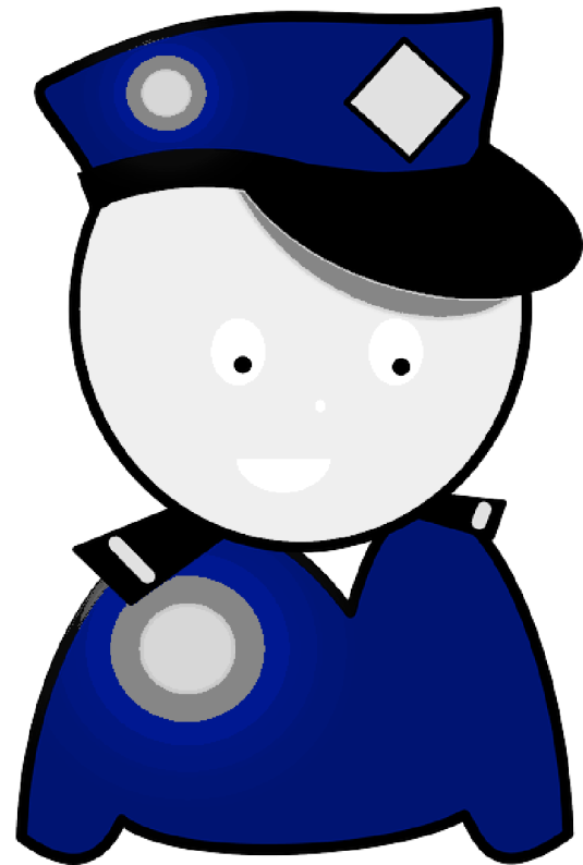 Pin Police Officer Hat Clipart - Cartoon Police Officer Throw Blanket (550x800)