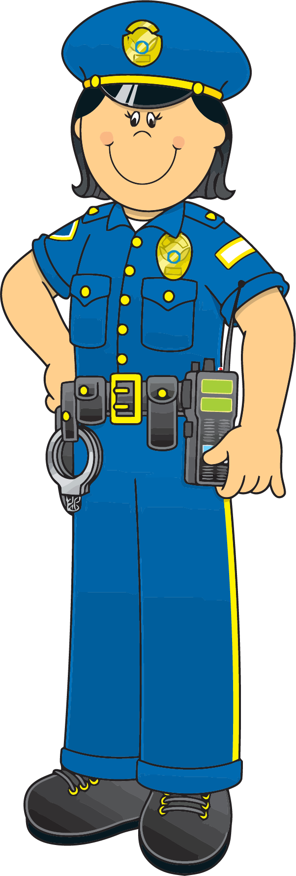 Police Officer Images Free Download - Community Helper Police Officer (602x1780)