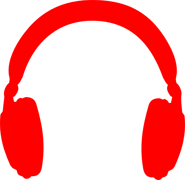 Clip Art Without Background Color - Red Headphone Icon Png (600x584)