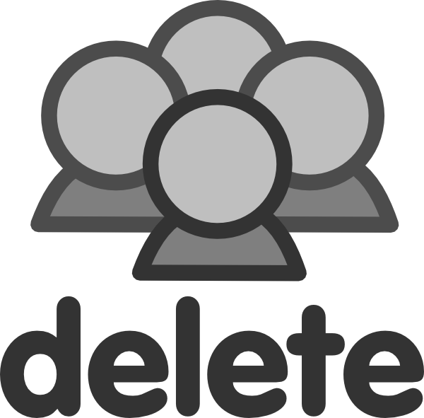 Free Clipart Of Delete Group - Group Deleted (600x591)