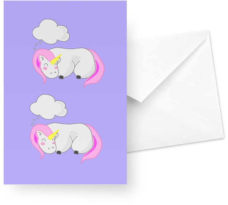 Cartão Unicórnio Dorminhoco De Flávia Fernandes Martinezna - Envelope (800x800)
