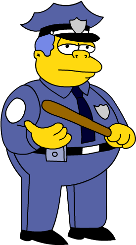 Simpsons Police Officer - Police Transparent (292x506)