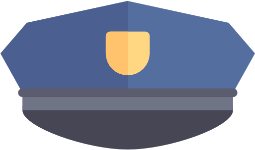 Police Officer Hat Clipart Download - Police Sign Png (512x512)