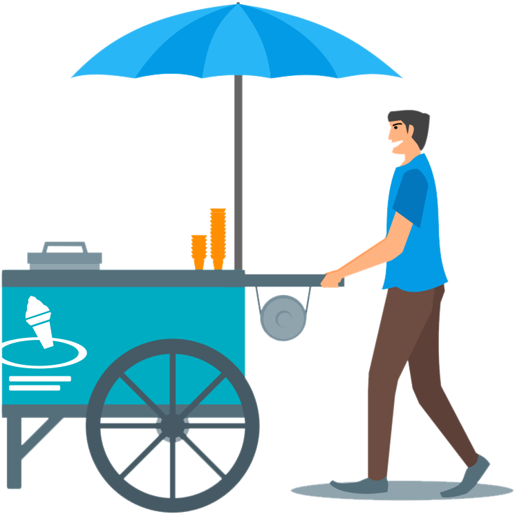 Free Ice Cream Vendor Clip Art - Start A Hot Dog Cart Business: Your Step-by-step Guide (800x772)