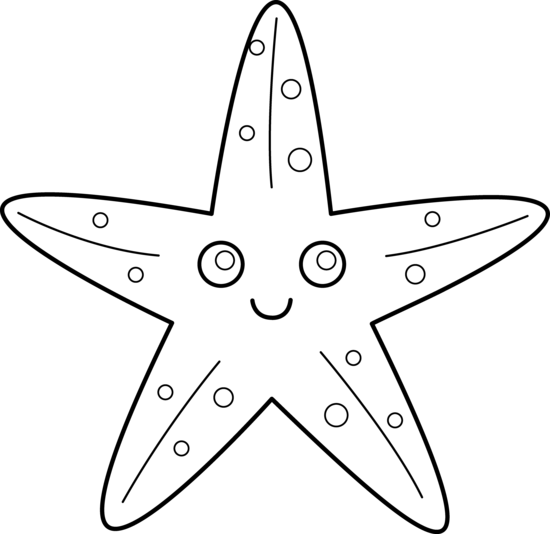 Outline Images Of Star Fish (550x534)