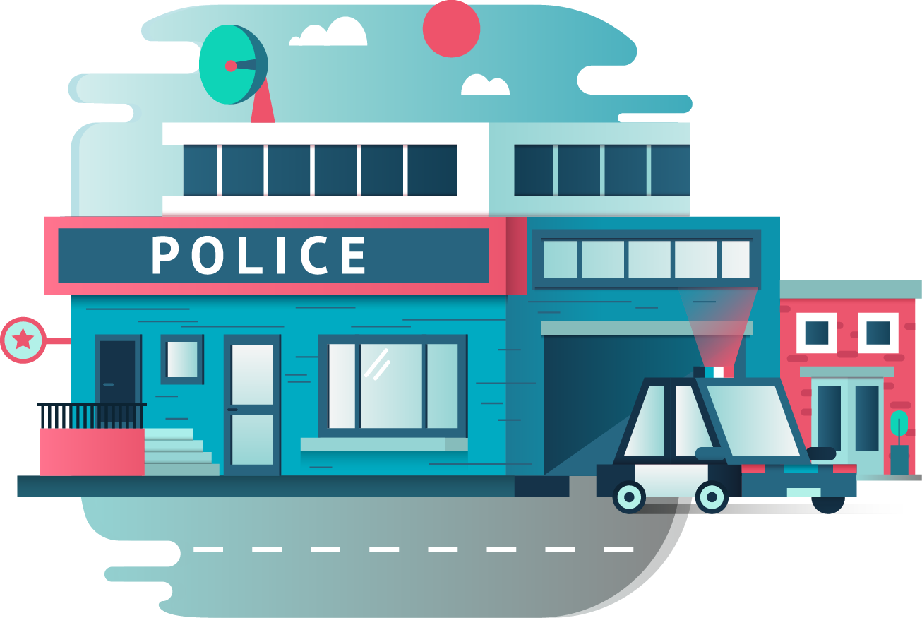 Police Station Police Officer Building - Police Office Vector (1306x875)