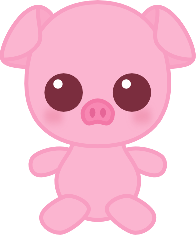 Kiriban Prize - Kawaii Pig (392x468)