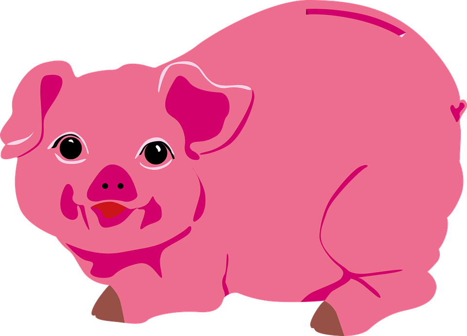 Cute Pig Clipart 10, Buy Clip Art - Vector Con Heo (960x690)