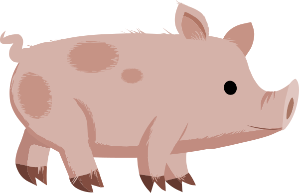 Cute Spotted Piglet Clip Art At Clker - Pig (600x388)