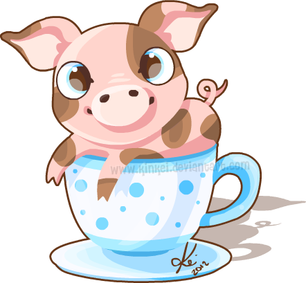 28 Collection Of Teacup Pig Clipart - Draw A Teacup Pig (442x409)