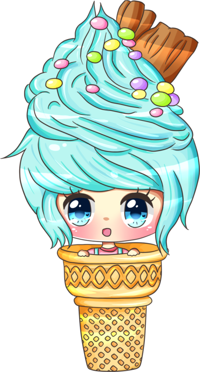 Old Point Commission For Well - Chibi Cute Cartoon Ice Cream (400x744)