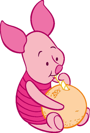 Piglet Clipart Free - Piglet From Winnie The Pooh Eating (360x527)