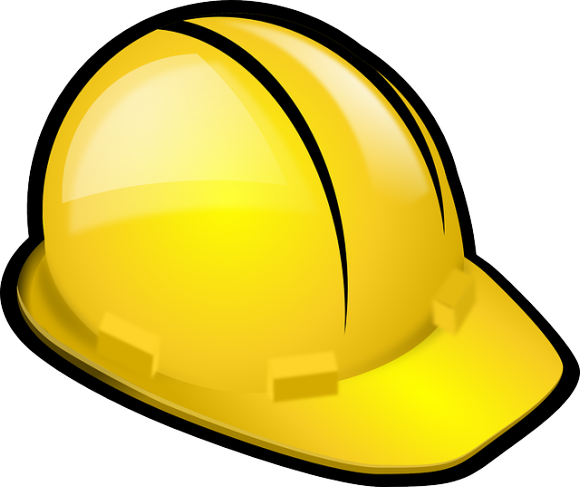 Yellow Construction Hardhat Clip Art At Clker Com Vector - Cartoon Hard Hat (580x487)