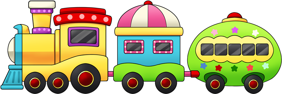 Train Clipart Cute - Animation Train Clip Art (1000x457)