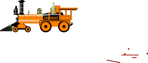 Train Car Orange Clip Art - Train Clip Art (600x257)