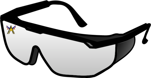 Safety Glasses Clipart Png - Nerf Safety Glasses Clipart (600x310)
