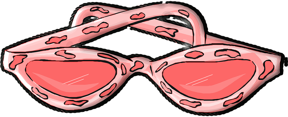 Cartoon, Eye, Female, Girl, Pink - Sunglasses (960x480)