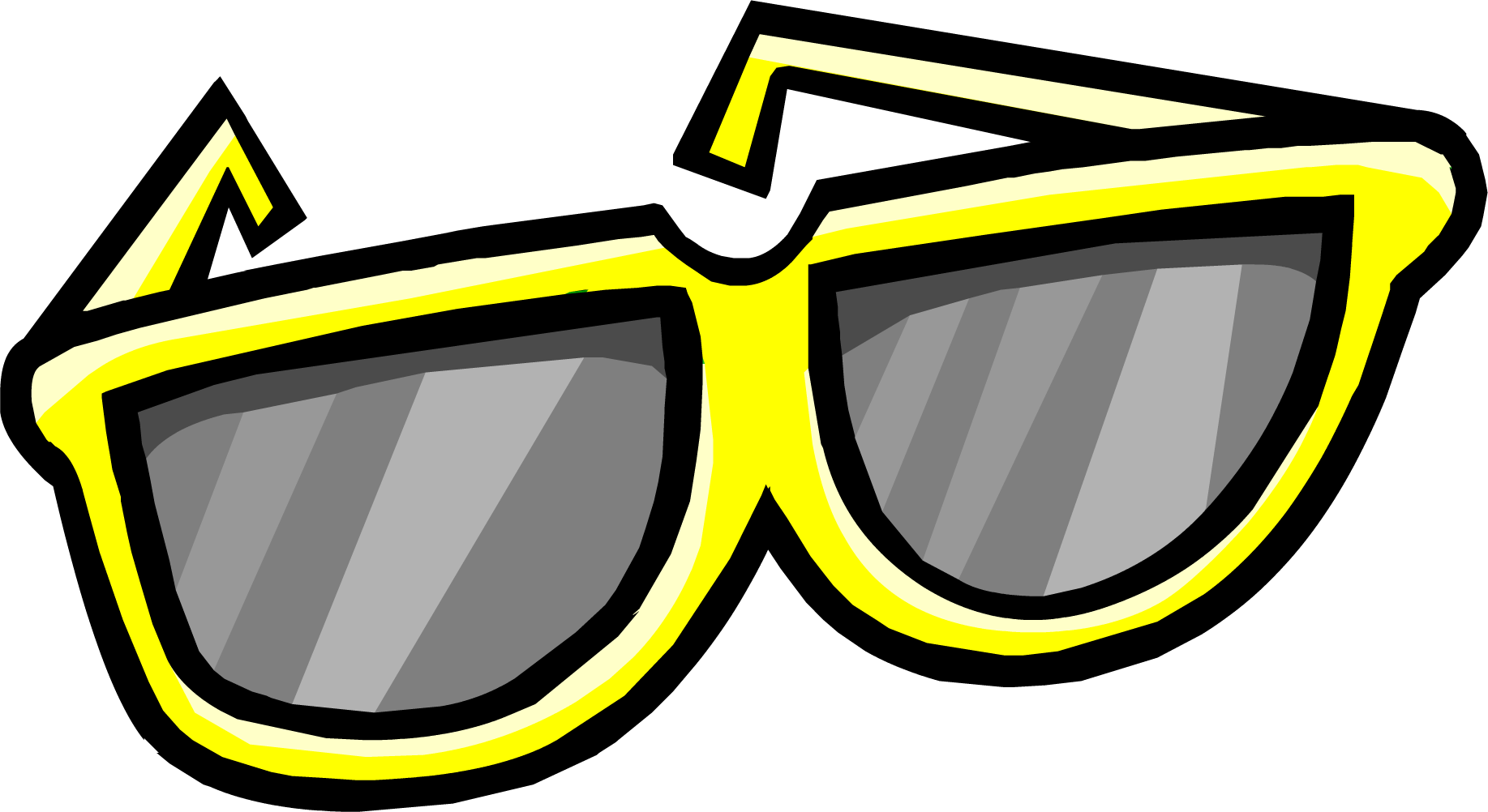 Cool Sunglasses Clipart - Yellow Sunglasses Clipart (1835x1002)