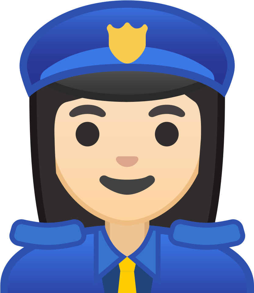 Woman Police Officer Light Skin Tone Icon - Icon Of Police Officer (1024x1024)