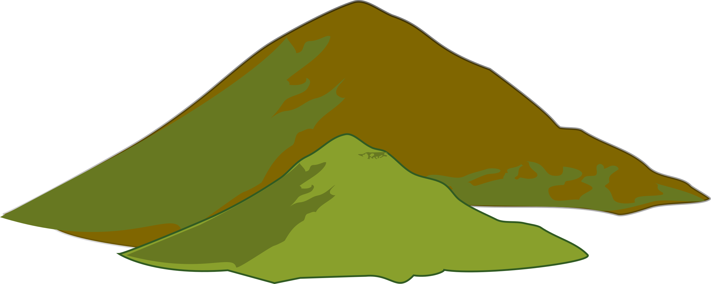 Mountain Clipart Png - Mountain Coat Of Arms (2400x960)