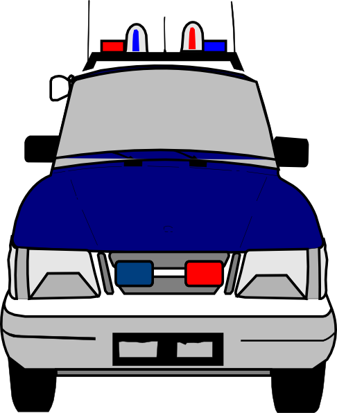 Police Car Clipart Front (486x596)