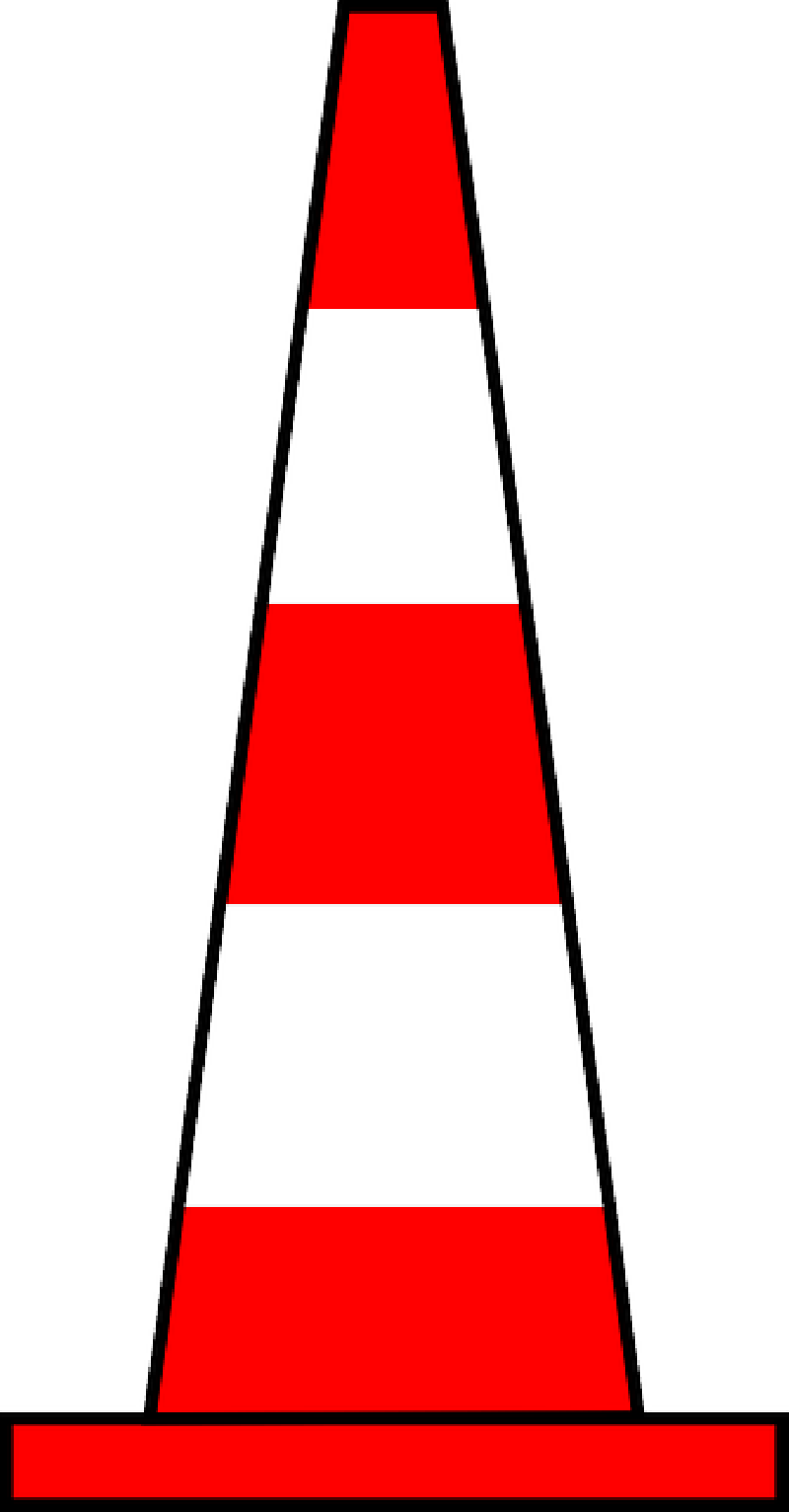 Traffic Cone, Traffic Pylon, Road Cone, Highway Cone - กรวย Png (500x956)