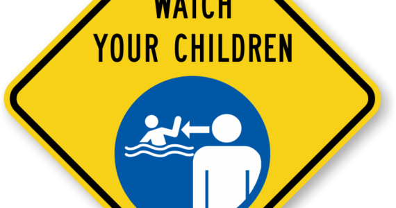Water Safety Cliparts - Swimmingpoolsigns Warning Children Should Not Use Pool (570x300)