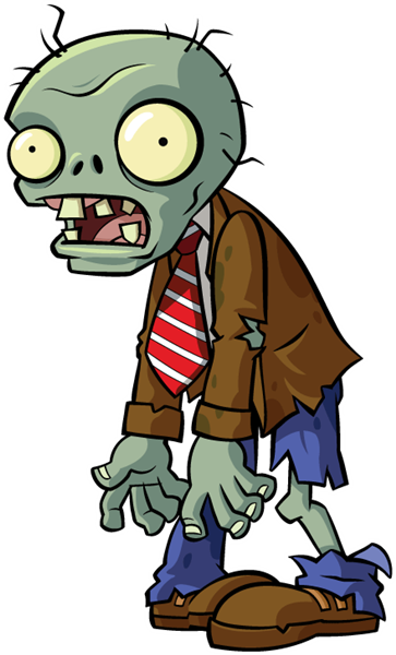 Zombie Clipart Cupcake - Plant Vs Zombies Zombie (363x600)