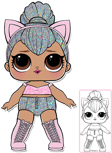 Kitty Queen Coloring Page - Lol Surprise Kitty Queen (403x550)