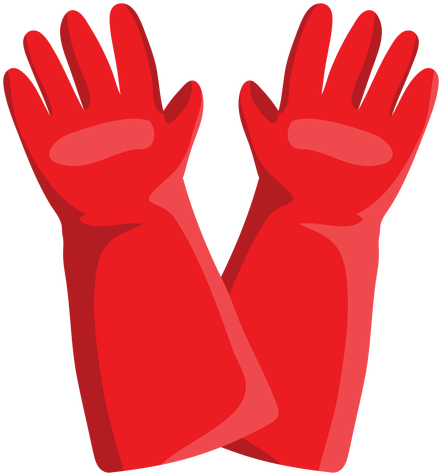 Firefighter Gloves Illustration Transparent Png - Guantes De Bombero Animado (512x512)