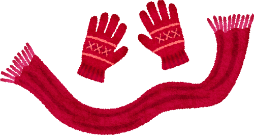 Knitted Gloves And Scarf - Illustration (500x265)